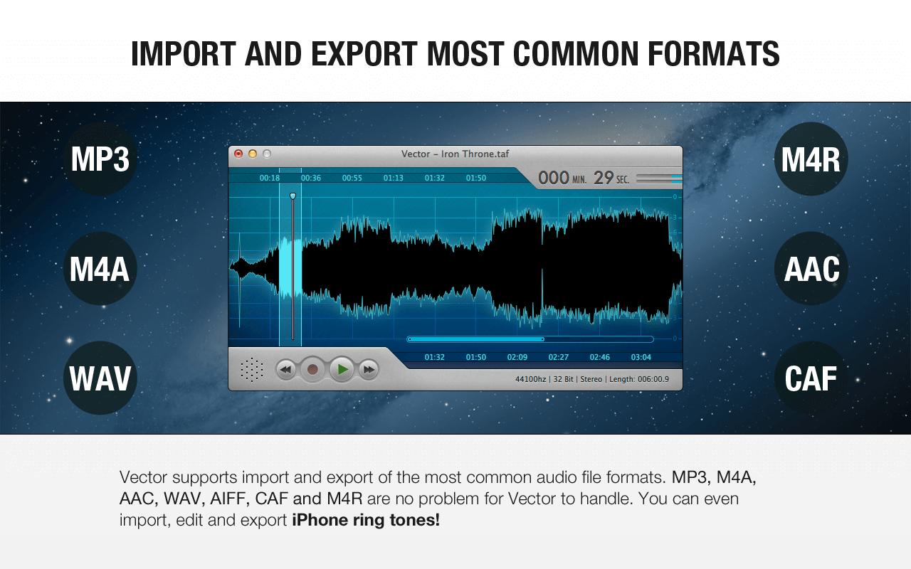 Download Vector 3 - Easy Audio Editing for the Mac | OS X Audio Editor