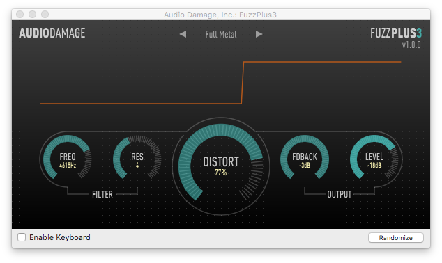 Audio Damage Fuzz Plus 3 Screenshot