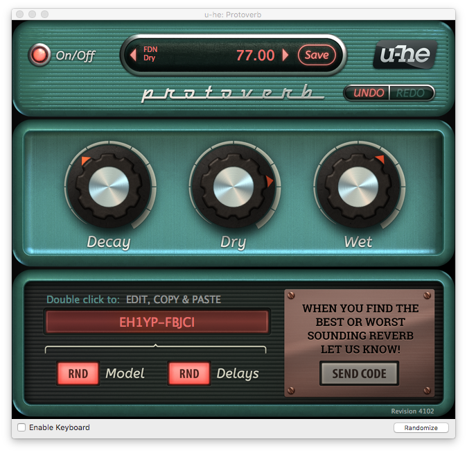 U-HE Protoverb Screenshot